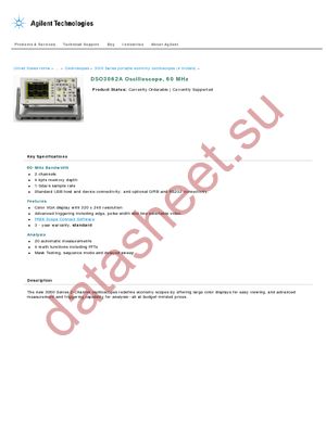 DSO3062A datasheet  